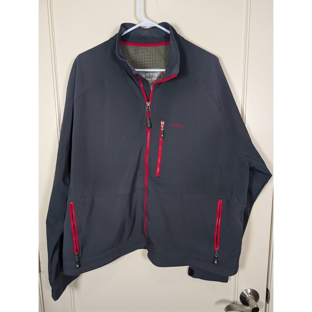 Orvis Trout Bum Softshell Jacket Men's Size: XXL Fleece Lined Gray